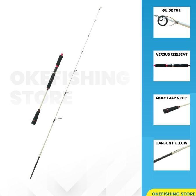 TERBARU - Joran Versus Red Phantom Extreme Jigging Slow Jigging Spinning Rod Fuji Components Carbon 
