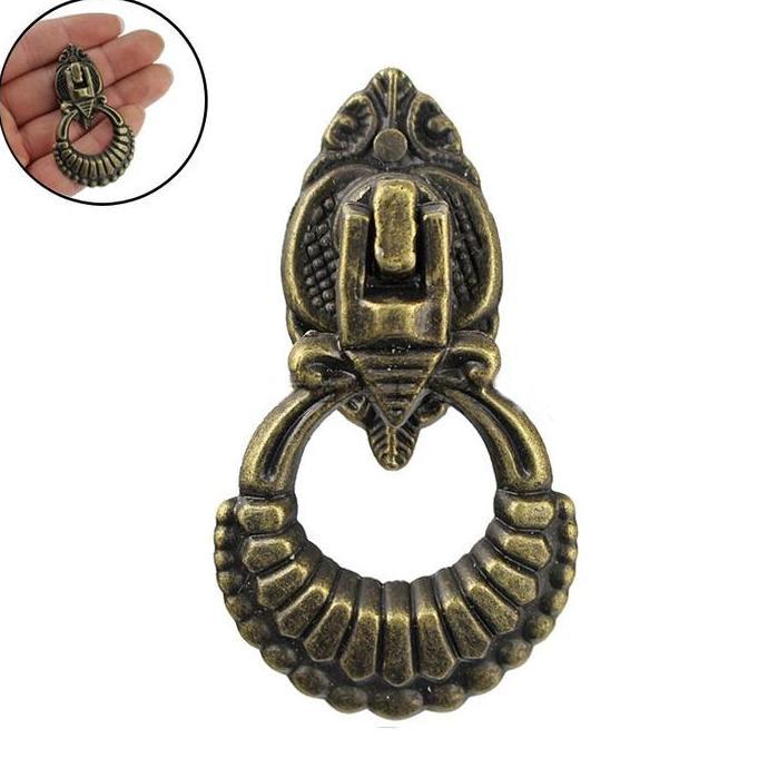 TUMOLOX Tarikan Knob Laci Lemari Antik Klasik/Handle Tarikan Laci / Pintu Lemari Brass Cincin Vintag