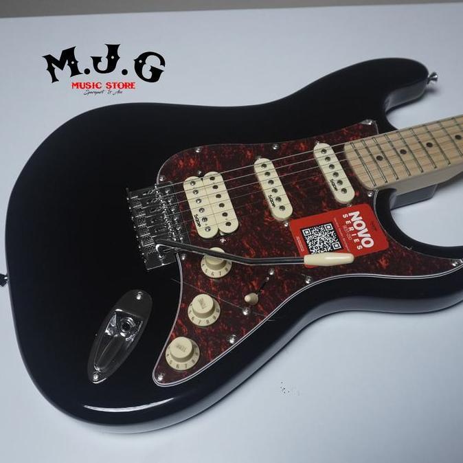 Gitar Elektrik Sqoe Sest250 Stratocaster Hss Black / Hitam
