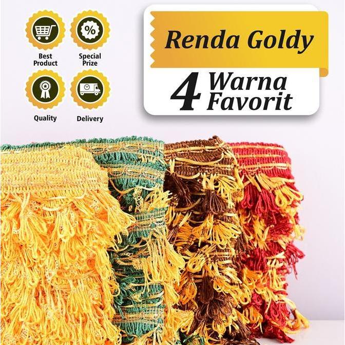 Renda GOLDY/ Lebar 6 cm/Panjang 25 M/HARGA PER ROLL