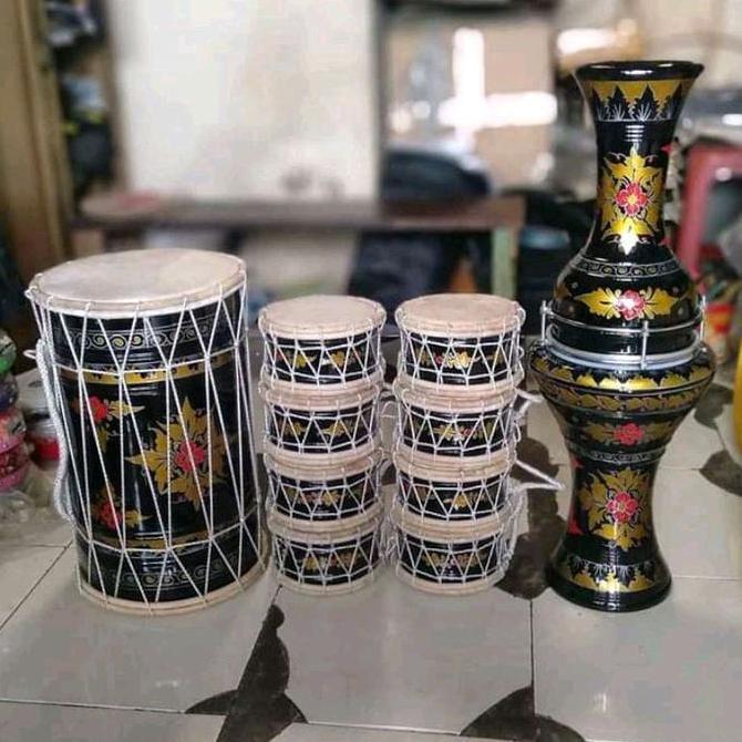 Marawis motif batik fullset sudah dapat tas, Rebana marawis