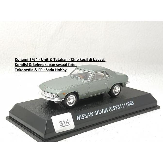 DIECAST KONAMI 1/64 NISSAN SILVIA CSP311 SILVER SADHO