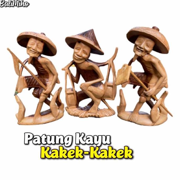{{{{}}] PATUNG KAKEK KE SAWAH/PATUNG KAYU/PATUNG KAYU UNIK/KAKEK NYANGKUL
