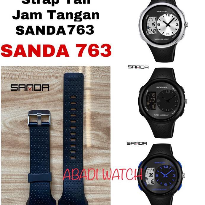 Strap Tali Rubber Jam Tangan Original Sanda 763 Sanda 763 Strap Rubber Sanda763
