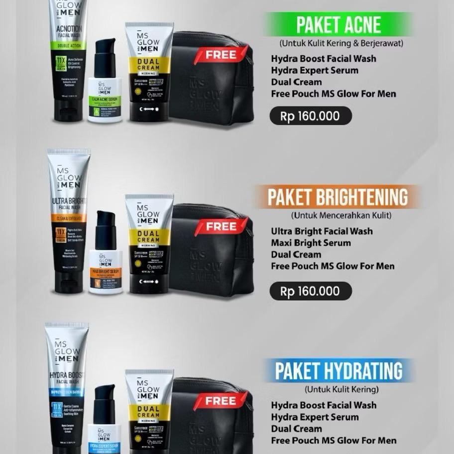 Ms Glow Men / Paket Wajah Ms Glow Men Original