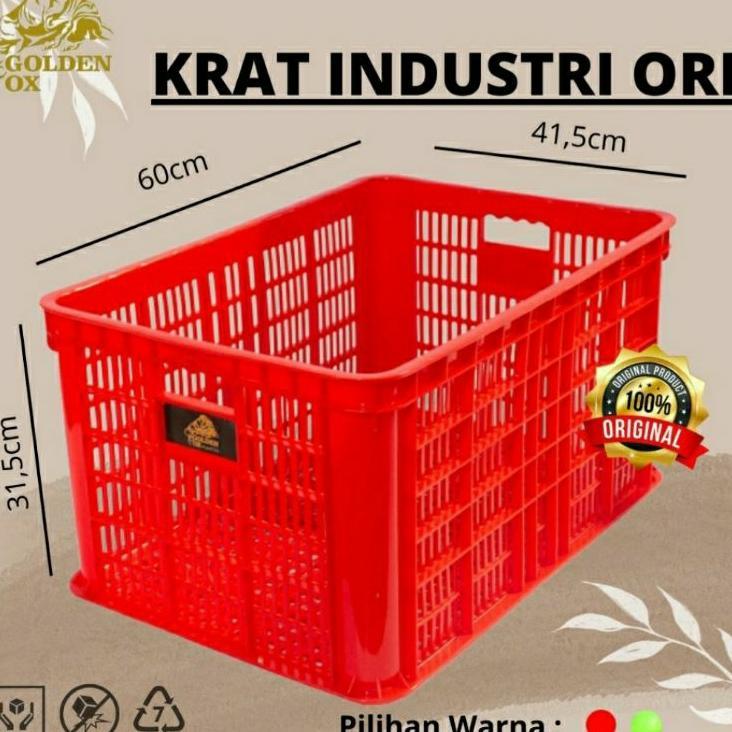 Krat Industri Bahan Ori Tebal / Krat Tempat Piring / Krat Serbaguna / Tempat Paket Besar