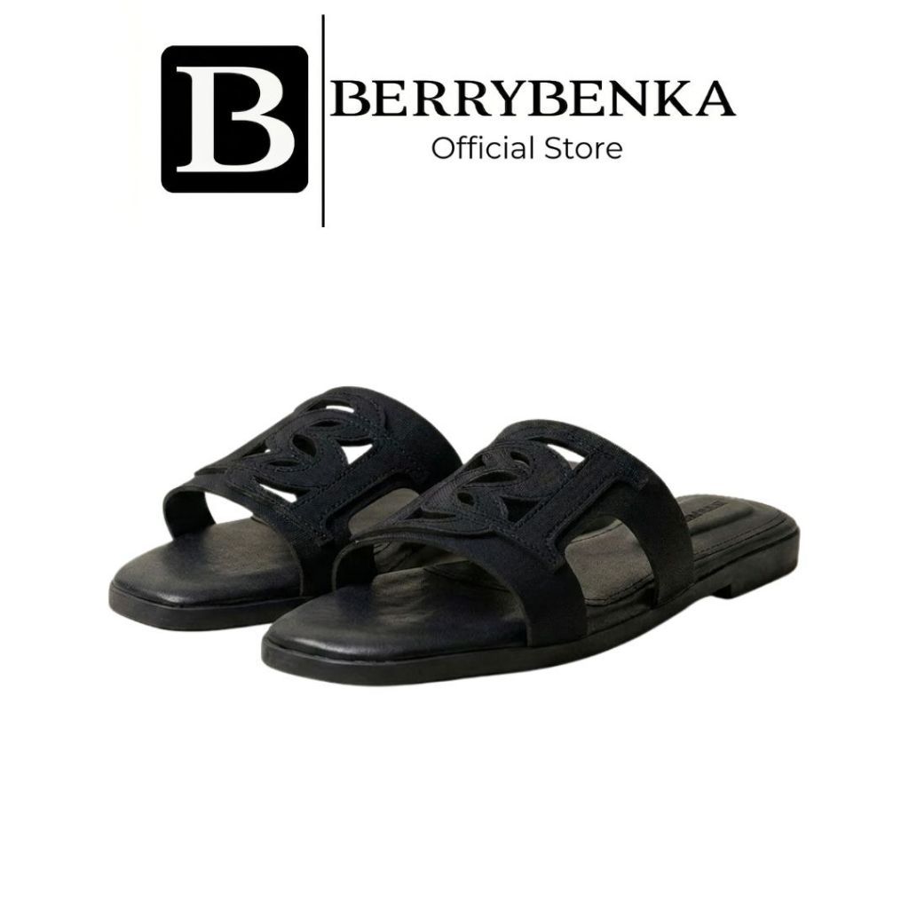 Berrybenka - Sofia Phebee Sepatu Sandal Flat Teplek Selop Wanita