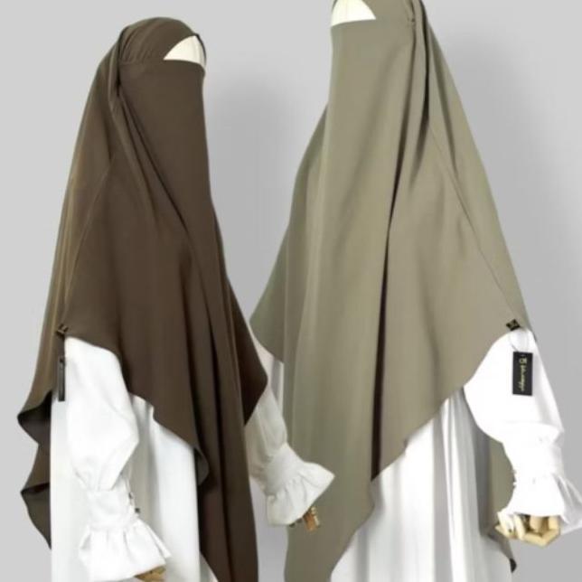 Frenchkhimar Khadijah Bahan Mazen Anti Uv / Fh Khadijah / Khimar By Sultan Model Lancip Bytsurayya
