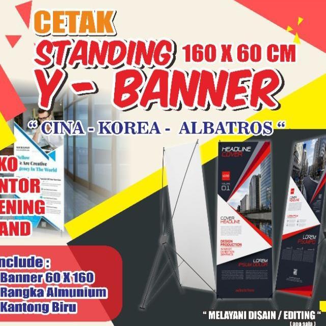 Cetak X-Banner 60X160 Bahan Flexy Cina,Korea,Albatros