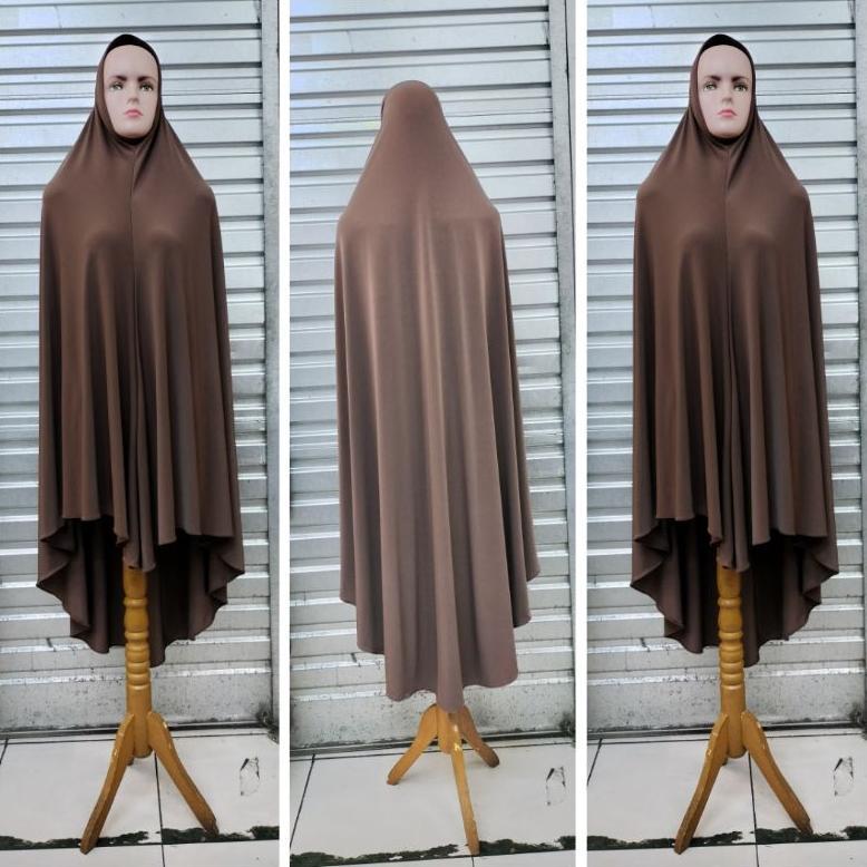 Jilbab Jumbo Jersey Korea Xxxl Super Jumbo/ Khimar Syari Polos Jumbo Jersey / Bergo Jersey Korea Pol