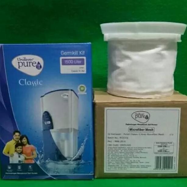 Cookset- Paket Unilever Pureit Germ Kill 1500L / Germkill + Filter Microfiber