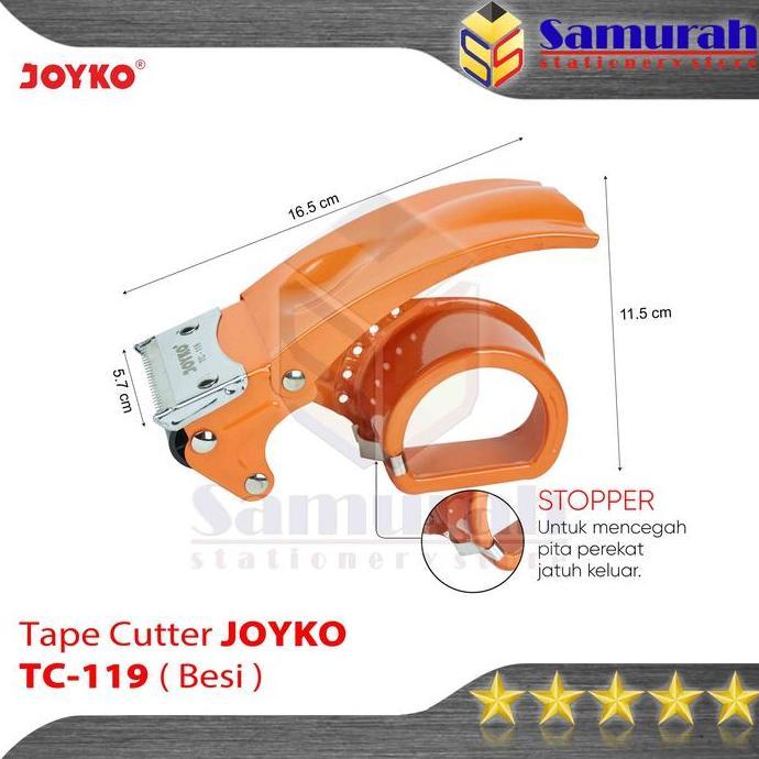 Giun- Lakban Plastik Opp Tape 48 Mm Joyko Bening - Coklat 100 Meter In Yard