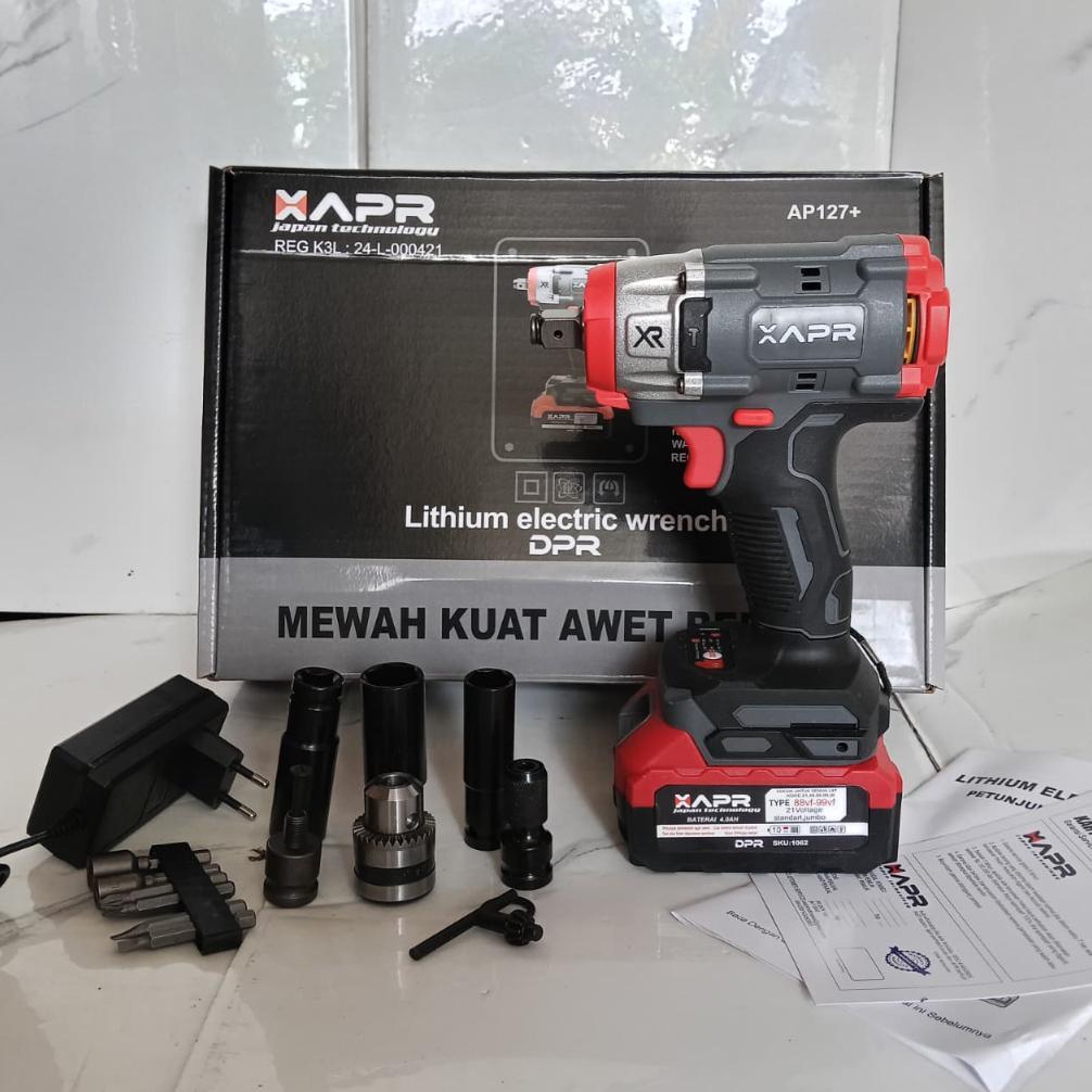 Mesin Impact Wrench Apr Ap127+  1 Batrai