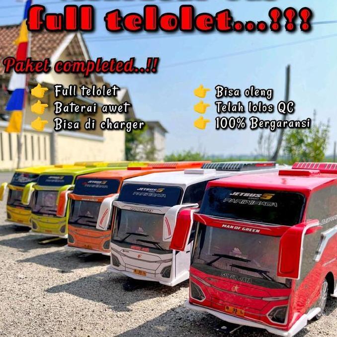 Bus oleng miniatur bus full lampu miniatur bus oleng murah