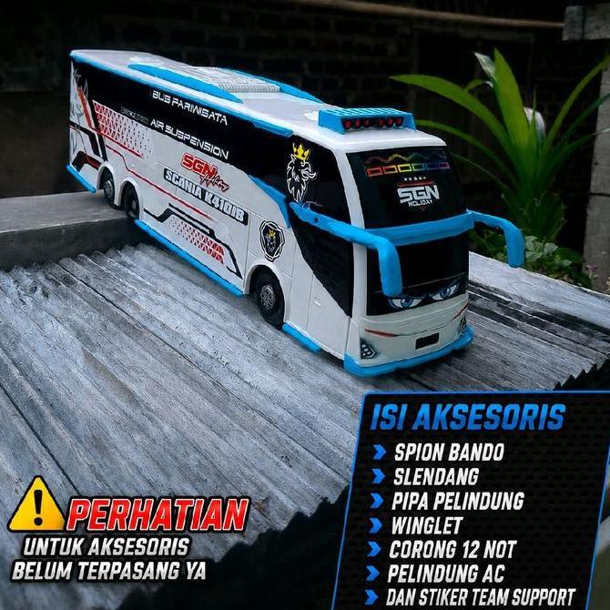 RKC Miniatur Bus Tronton Modif full aksesoris & Stiker