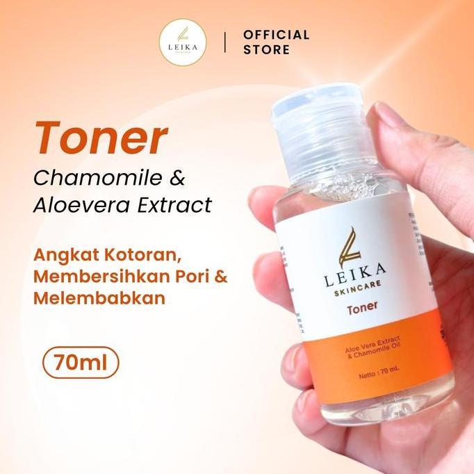 Wess- Leika Skincare Toner Resmi Bpom Halal Mui Toner Aloevera Extract Angkat Kotoran Membersihkan P