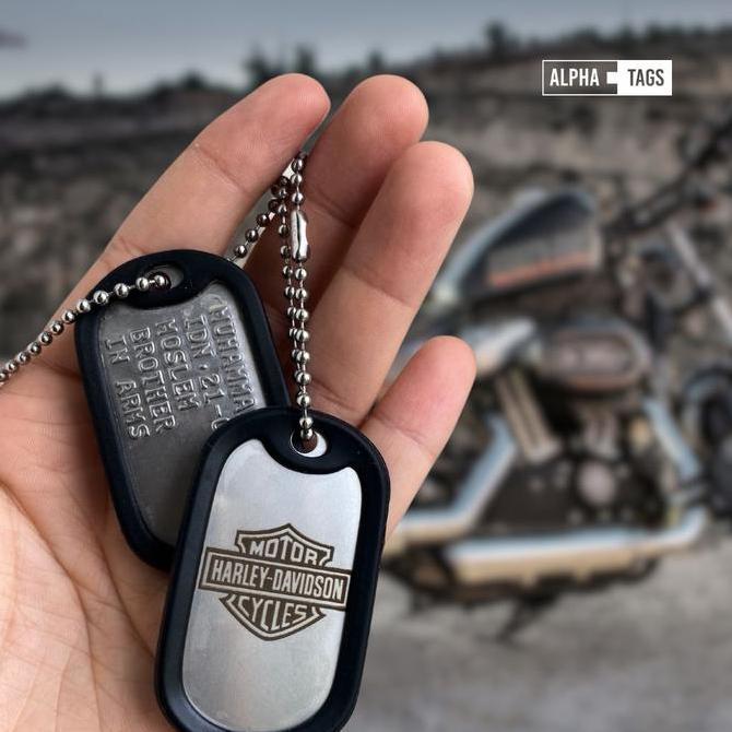 Single Plate Dog tag only satuan custom , kalung pria tentara