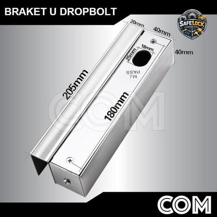 Bracket Dropbolt Kaca / Bracket U Drop Bolt Kaca Frameless