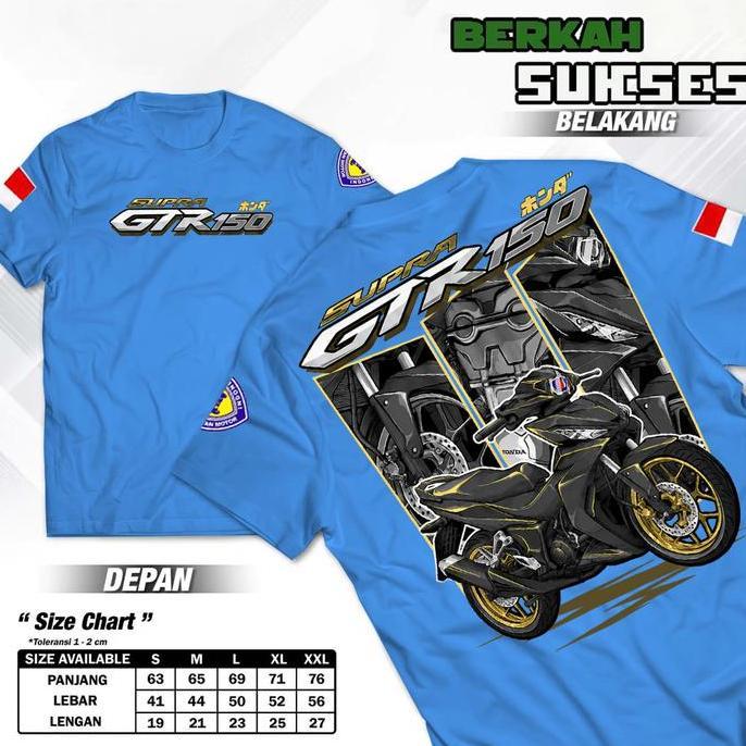 DS125 - Tshirt Baju Kaos Atasan Atasan Pria Honda Supra Gtr 150cc Kaos Supra Gtr Fi kaos racing styl