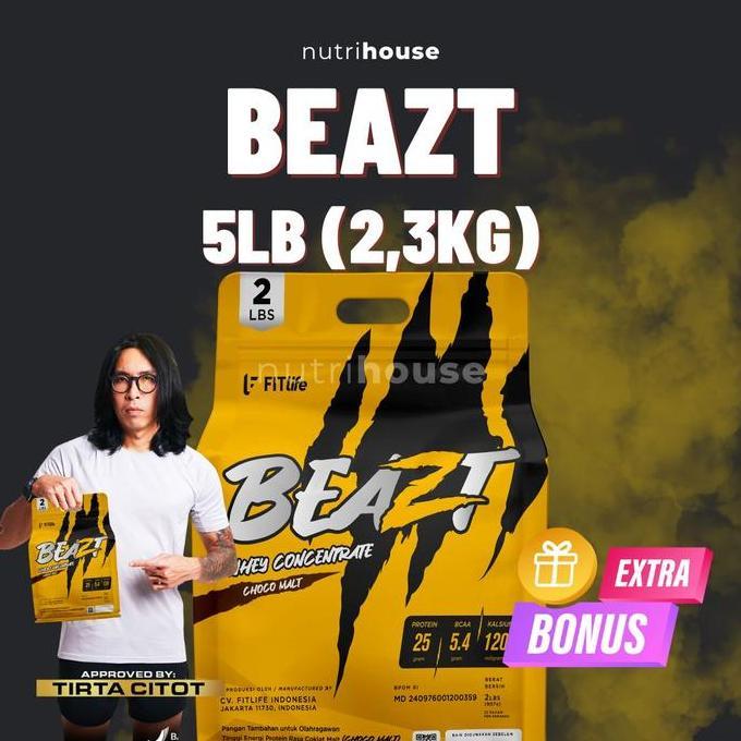 Fitlife BEAZT 5lb Whey Protein Concentrate Fitlife Beast Nutrihouse