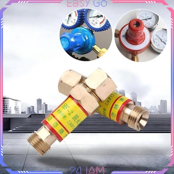 JAVXIACI Flashback Arrestor Aman Untuk Tabung Gas Flashback Regulator Oksigen Flashback Arrestor Cut