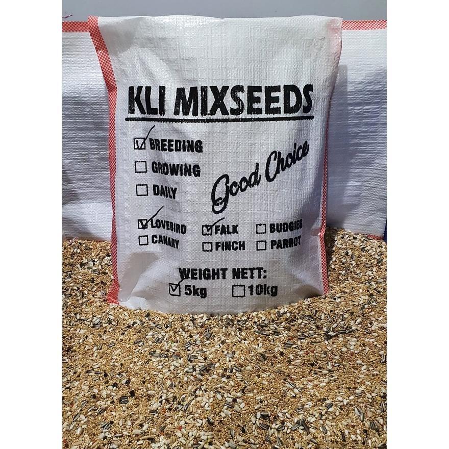 PROMO MURAH PAKAN BREEDING LOVEBIRD KLI MIXSEEDS 5 KG BREEDING FALK