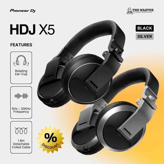 [Ready Stock] Headphone Pioneer DJ HDJ-X5 | HDJ X5 | HDJX5