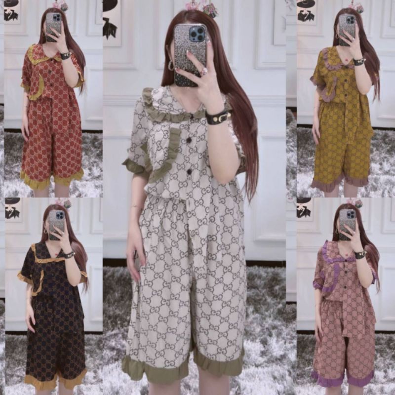 SETELAN HOTPANTS WANITA/ ONE SET PENDEK/ SETELAN RAYON TERBARU HANDMADE VIRAL TIEDYE/ BAJU TIDUR PEN