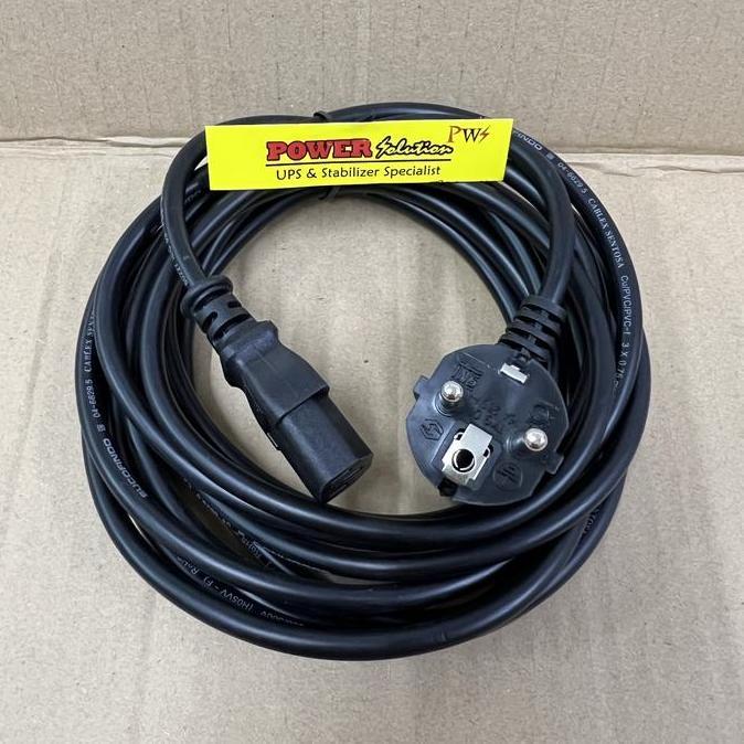 TERBARU - Kabel Power Eu-c13 SNI 5 Mtr server ups Apc rice cooker lcd Proyektor Kabel Power Ac CPU U