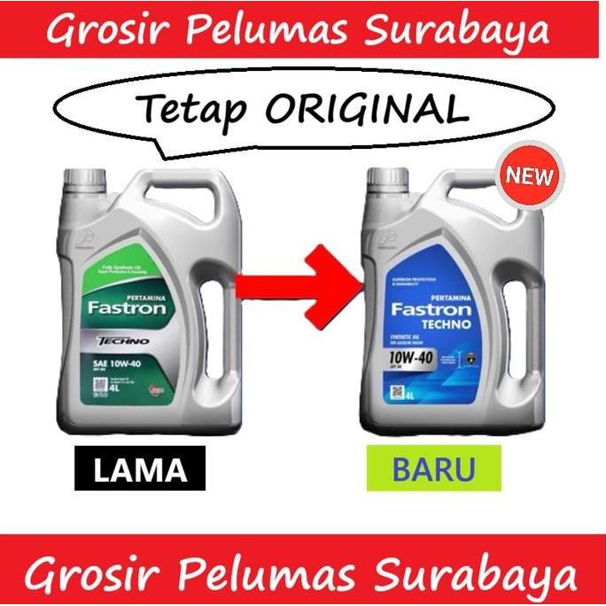 Original Oli mesin Pertamina Fastron techno 10w/40  10w-40  GALON 4 liter Fastron techno 10W 40 ASLI