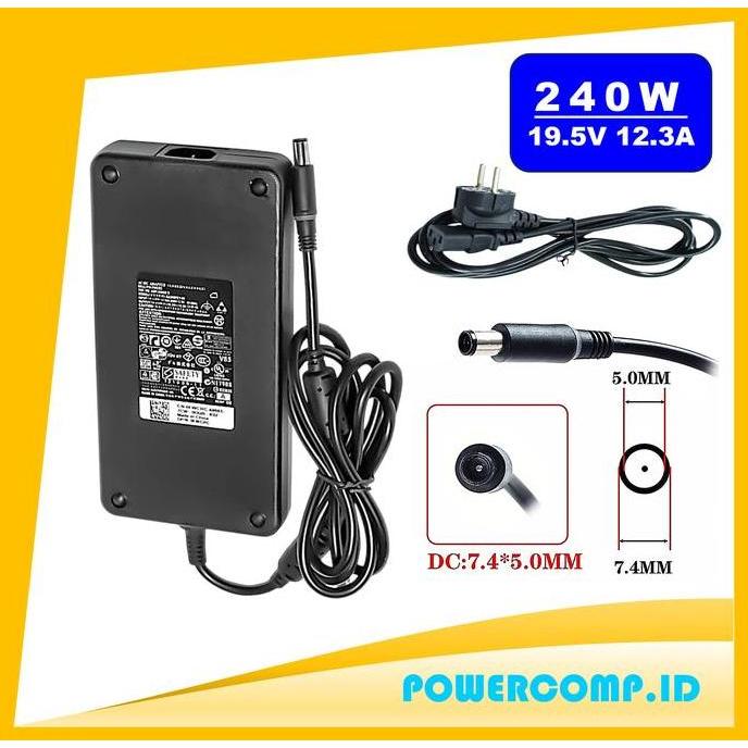 TERBARU - Adaptor Charger Laptop Dell Alienware M15 17 15 R3 R4 R5 R2 13 M17 Dell 19.5V 12.3A 240W
