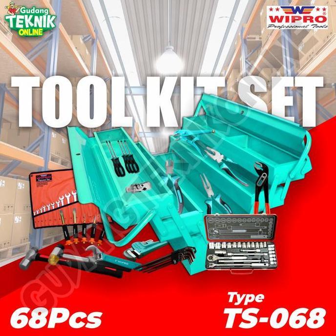 PHRENA Tool Kit Kunci Set 68pcs WIPRO TS-068 / Tool Kit Sock Sok Set Box WIPRO TS068- TOOL KIT SET B