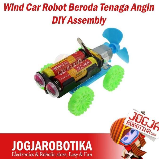 Wind Car Diy Assembly Robot Beroda Tenaga Angin