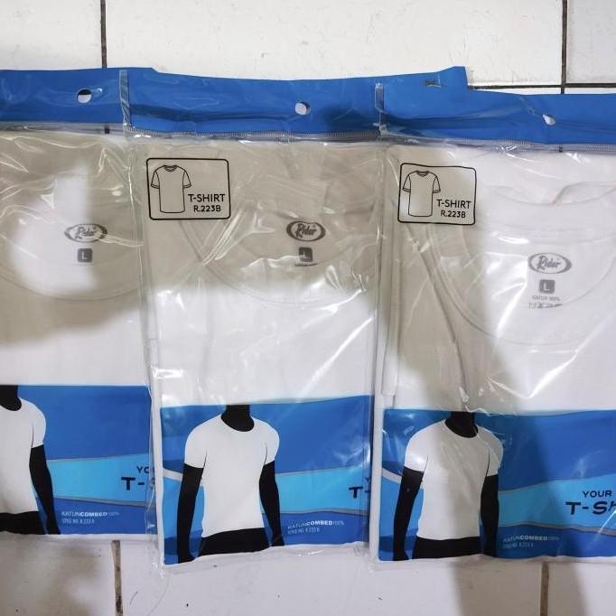 Cuecas - Kaos Oblong Rider / Oblong Pria Putih / Kaos Dalam Rider Round Neck - Putih, M