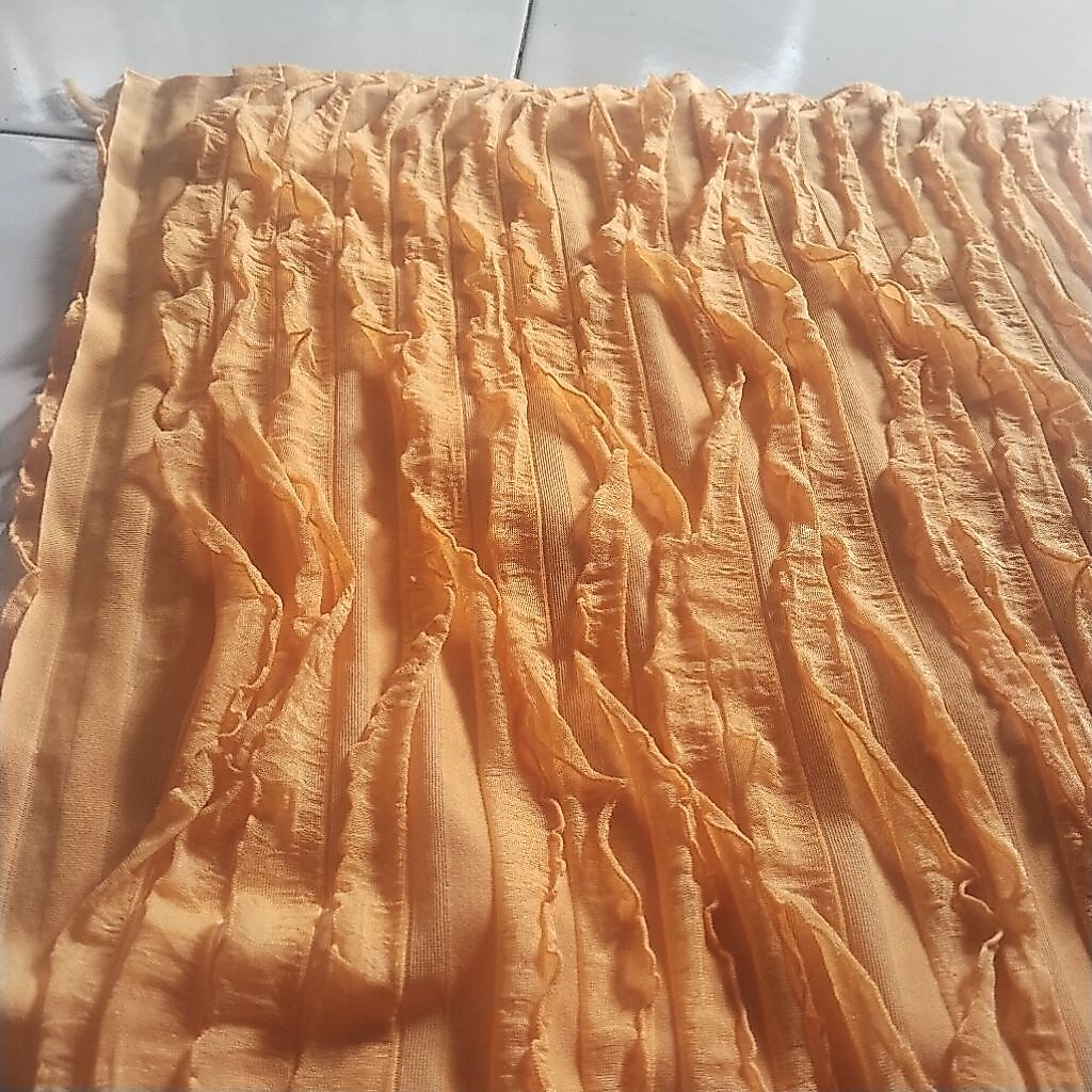 pashmina orange renda renda preloved