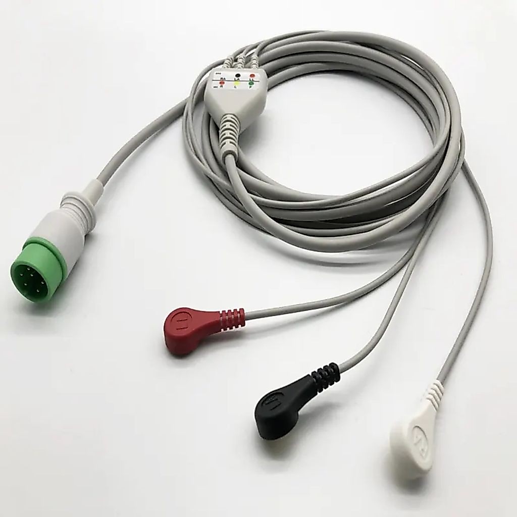 Kabel ecg Zoncare 3 Lead, Kabel ekg pasien monitor zoncare