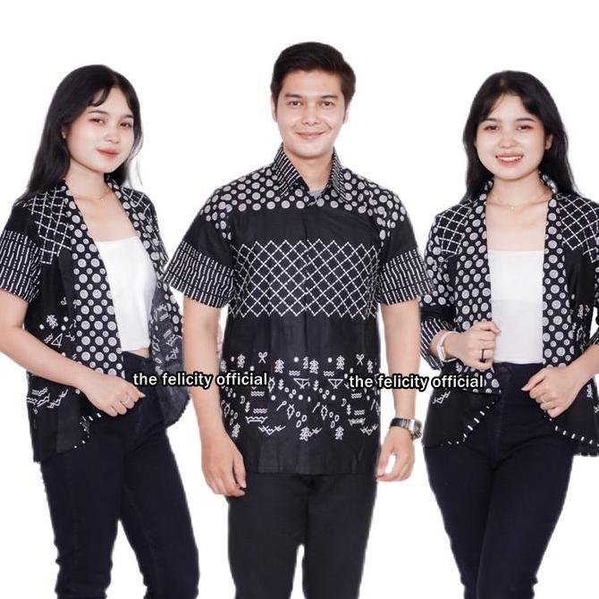 Btk - Felicitybatik - Bolero Outer Batik Simple Blazer Batik Wanita Rompi Atasan Couple Kemeja Pria 