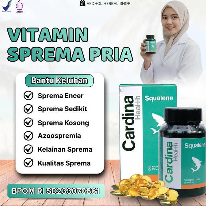 Gasdiet- Vitamin Kesuburan Pria Untuk Sperma Encer Sedikit - Cardina Health Squalene 30 Sotgel Bpom 