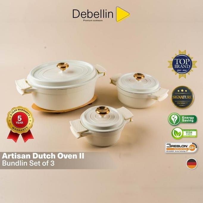 TERBARU - Debellin Artisan Dutch Oven II Die Cast Alumunium Panci Premium