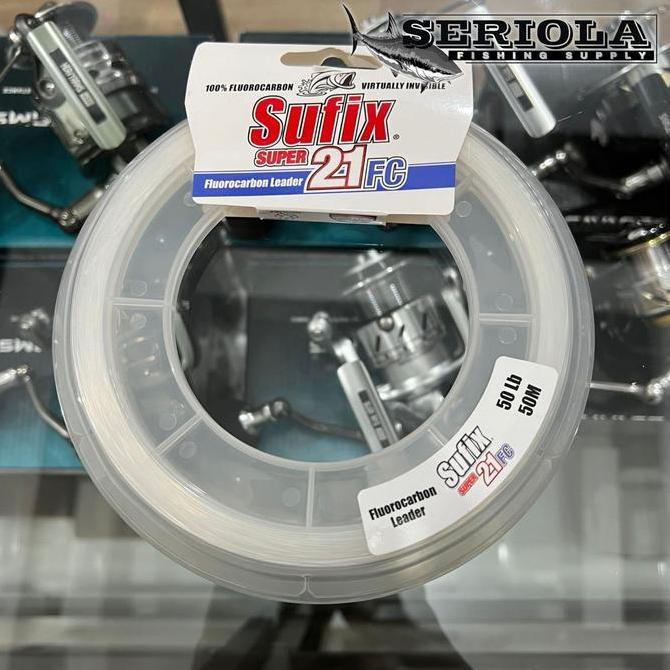 LEADER SUFIX SUPER 21FC CLEAR 50M 50lb 60lb