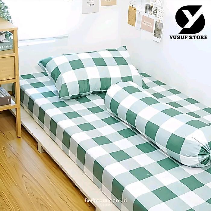 Sprei Korean Kotak Aesthetic / Sprei Emily Khaky / Seprei Halus Adem / Sprei Kotak Emily / Sprei
