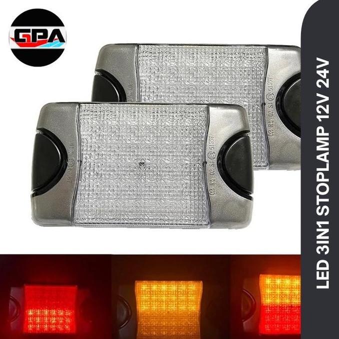 FOWERLEB LED STOPLAMP 3IN1 12V 24V PER PCS hella duraled kupu lampu bak stoplamp lampu belakang hell