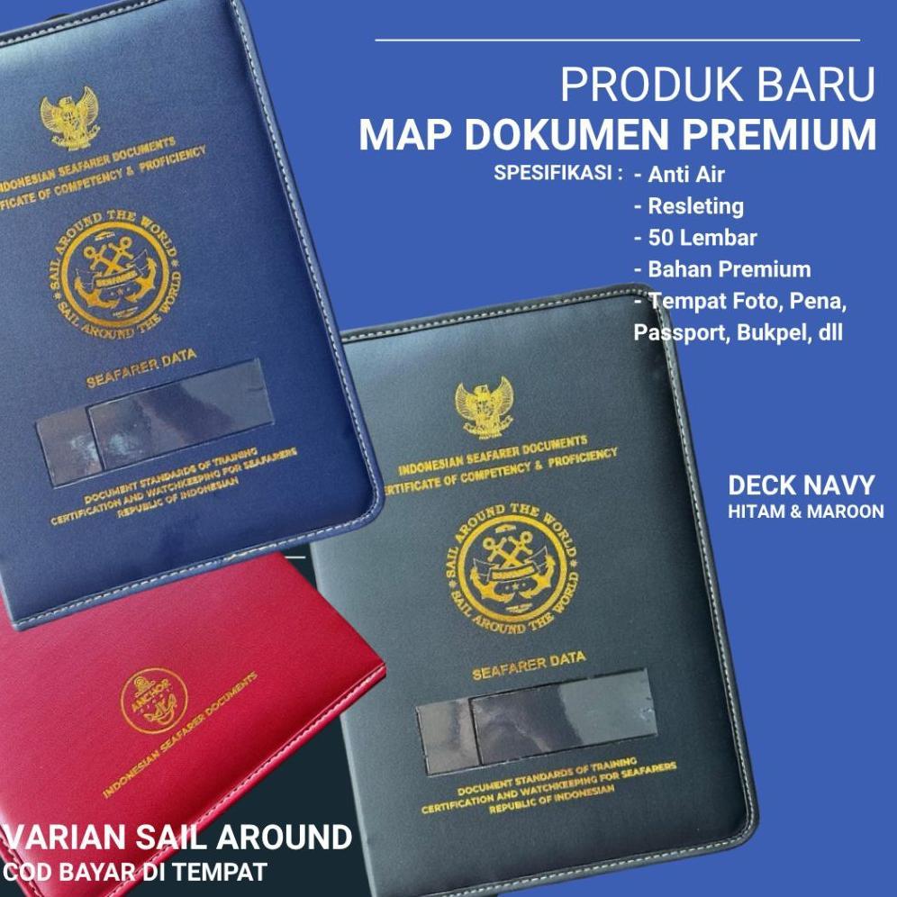 Map Dokumen Pelaut PREMIUM Sail Around The World Isi 50 Lembar Map Document Keeper Original Map Resl