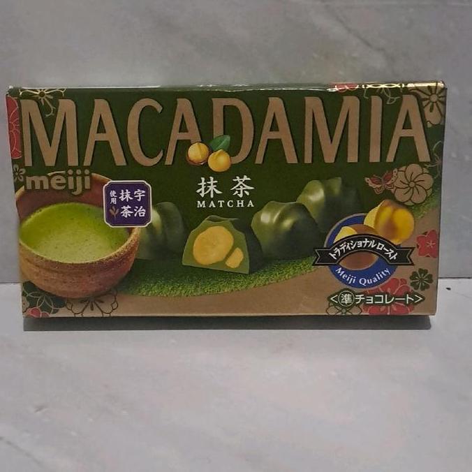 Buruan beli] MEIJI MACADAMIA MATCHA 63 GR
