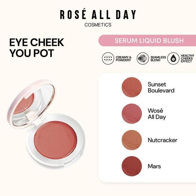 Ququ- [Ned] Ros All Day Eye Cheek You Pot - Blush Creamy & Powdered Dengan Tekstur Semi-Matte & Pmen