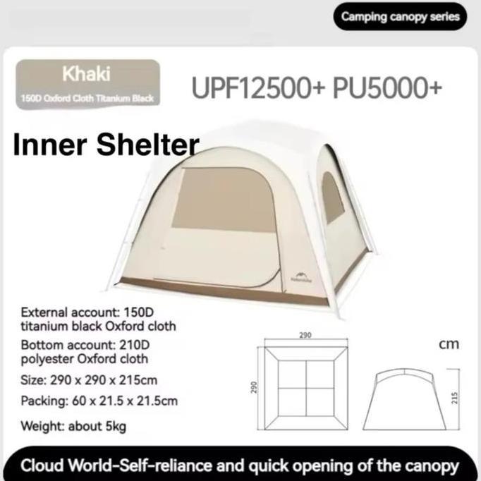 NATUREHIKE INNER BUAT SHELTER TENT TENDA