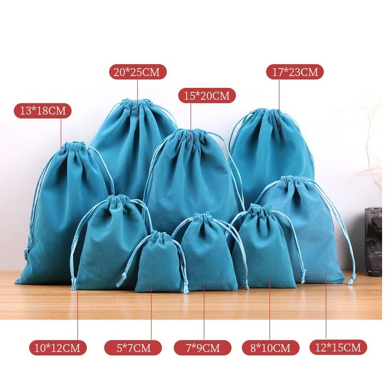 Pouch Polos Serut / Pouch Souvenir/ Bungkus Souvenir Bahan Beludru Halus Serut