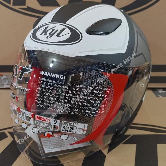 Helmet- Helm Kyt Dj Maru #17 Black Red Fluo Dof Kyt Half Face Kyt Djmaru