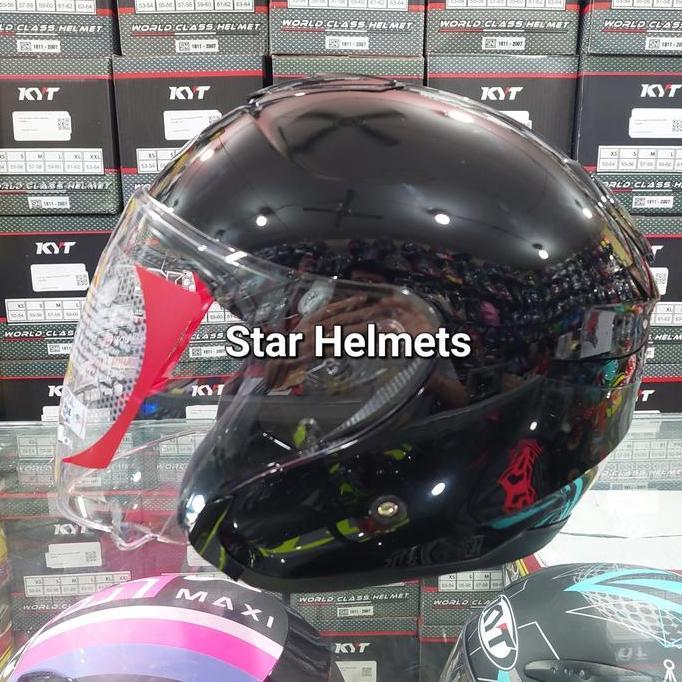Helmet- Helm Kyt Kyoto R Solid Black Glossy