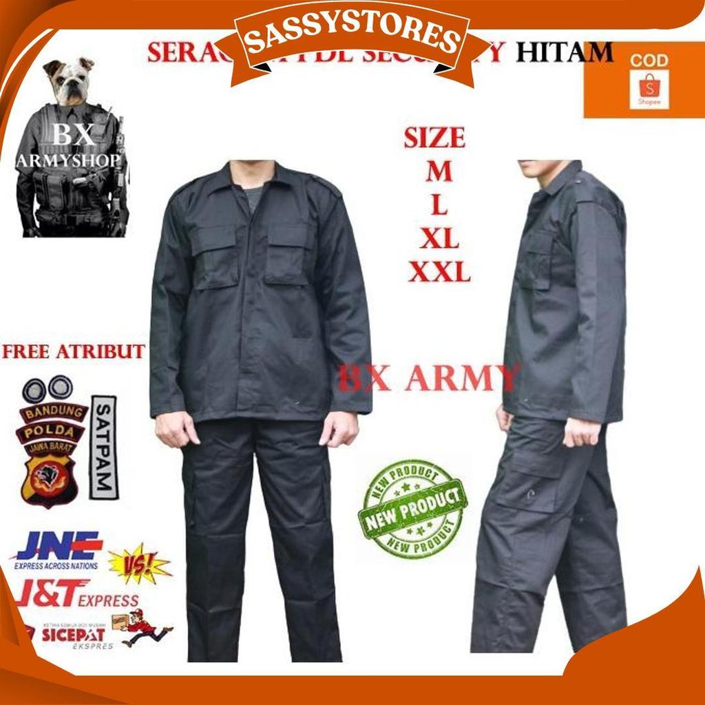 Seragam pdl security Baju PDL satpam  + atribut lengkap grosir murah COD BX Sale